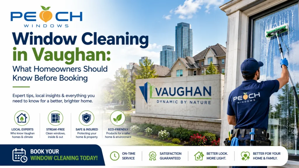 window cleaning Vaughan, window cleaning in Vaughan, Vaughan window cleaning, residential window cleaning Vaughan, professional window cleaning Vaughan, window cleaners Vaughan, window cleaning Woodbridge, window cleaning Maple, window cleaning Kleinburg, window cleaning Thornhill, post-construction window cleaning Vaughan, new construction window cleaning, hard water stain removal Vaughan, sprinkler water spots windows, hard water spots on windows, exterior window cleaning Vaughan, interior window cleaning Vaughan, estate home window cleaning, custom home window cleaning, residential window cleaning GTA, window cleaning services Vaughan, window cleaning company Vaughan, seasonal window cleaning Vaughan, window cleaning near Highway 7, window cleaning Rutherford Road, Peach Windows
